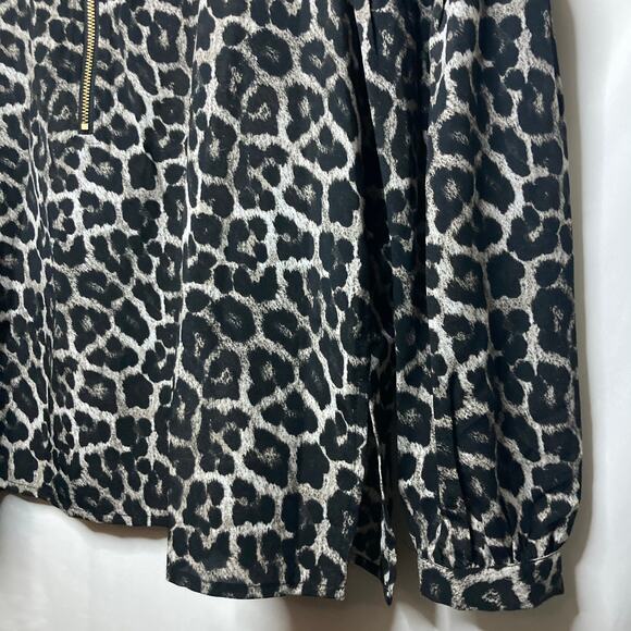 Michael Kors|Women's leopard long sleeve blouse - Picture 8 of 13